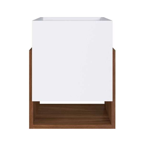 Cachepot Modern Office Branco Com Marrom