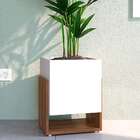 Cachepot Modern Office Branco Com Marrom