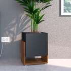 Cachepot Modern Office Preto Com Marrom