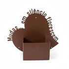 Cachepot Mudas Em Silêncio Florescem Aço Galvanizado - Preto