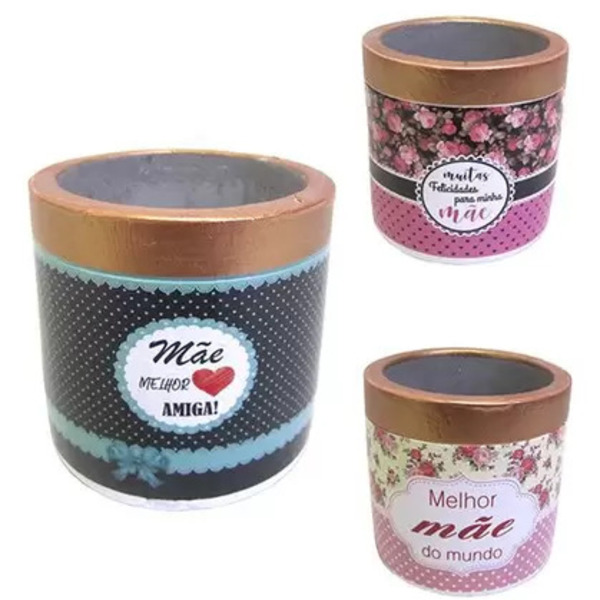 Cachepot Para Flores Dia Das Mães Com Frase Para Mãe Pequeno