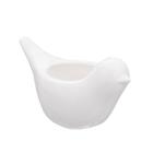 Cachepot Pássaro Branco Em Cerâmica 8622