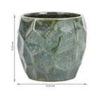 Cachepot Pequeno em Cerâmica 11,5x11,5cm Verde Decor Florarte