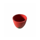 Cachepot Pequeno Cerâmica 11x11,7cm Vermelho Moderno Cerâmica Burguina