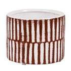 Cachepot Pequeno em Cerâmica 11x13,5cm Terracota Moderno Burian by Cerâmica Burguina