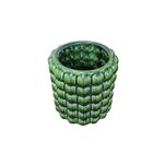 Cachepot Pequeno Cerâmica 13,5x13,5 Verde Bimont Esmaltado 6242 Monte Real