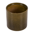 Cachepot Pequeno em Cerâmica 13x13cm Verde Musgo Sila Ts Brasil