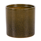 Cachepot Pequeno em Cerâmica 13x13cm Verde Musgo Sila Ts Brasil