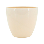 Cachepot Pequeno Cerâmica 13x14x14cm Marfim Genoa Ts