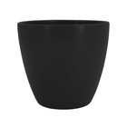 Cachepot Pequeno Cerâmica 13x14x14cm Preto Fosco Genoa Ts