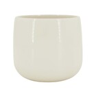 Cachepot Pequeno em Cerâmica 13x15cm Branco Bretagne Ts Brasil
