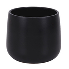 Cachepot Pequeno em Cerâmica 13x15cm Preto Fosco Bretagne Ts Brasil