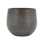 Cachepot Pequeno Cerâmica 13x15x15cm Cinza Esra Ts