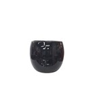 Cachepot Pequeno Cerâmica 15,5x17cm Redondo Preto CMR