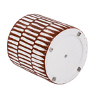 Cachepot Pequeno em Cerâmica 15x14,5cm Terracota Moderno Burian by Cerâmica Burguina