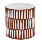 Cachepot Pequeno em Cerâmica 15x14,5cm Terracota Moderno Burian by Cerâmica Burguina