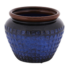 Cachepot Pequeno em Cerâmica 15x15,1cm Azul Egito Burian