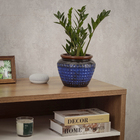 Cachepot Pequeno em Cerâmica 15x15,1cm Azul Egito Burian