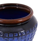 Cachepot Pequeno em Cerâmica 15x15,1cm Azul Egito Burian