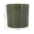 Cachepot Pequeno em Cerâmica 15x16cm Verde Musgo Sila Ts Brasil