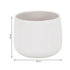 Cachepot Pequeno em Cerâmica 15x19cm Branco Bretagne Ts Brasil
