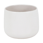 Cachepot Pequeno em Cerâmica 15x19cm Branco Bretagne Ts Brasil