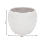 Cachepot Pequeno em Cerâmica 15x19cm Branco Lorance Ts Brasil