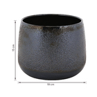 Cachepot Pequeno em Cerâmica 15x19cm Chumbo Points Ts Brasil