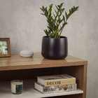 Cachepot Pequeno em Cerâmica 15x19cm Preto Fosco Bretagne Ts Brasil