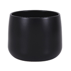 Cachepot Pequeno em Cerâmica 15x19cm Preto Fosco Bretagne Ts Brasil