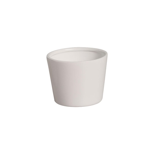 Cachepot Moderno Pequeno Cerâmica 8,5x10,4x0,5cm Branco Cerâmica Burguina