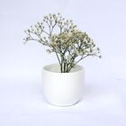 Cachepot Pequeno em Cerâmica 6,5x7,5cm Branco Pote 6 Cumbuca Arts Cris