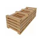 Cachepot Pequeno em Madeira 10x12cm Amarelo VR564 Massol