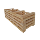 Cachepot Pequeno em Madeira 10x12cm Amarelo VR564 Massol