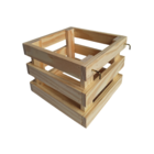 Cachepot Pequeno em Madeira 14x18cm Amarelo VP571 Massol