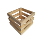 Cachepot Pequeno em Madeira 14x18cm Amarelo VP571 Massol