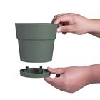 Cachepot Pequeno em Plástico 15cm Verde Florença West Garden
