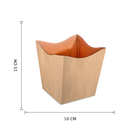 Cachepot Pequeno Papel 15x10cm Bege Floral Atlanta