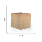 Cachepot Pequeno Papel 15x15cm Bege Floral Atlanta