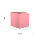 Cachepot Pequeno Papel 15x15cm Rosa Floral Atlanta