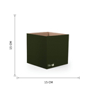 Cachepot Pequeno Papel 15x15cm Verde Floral Atlanta