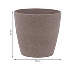 Cachepot Pequeno em Plástico 10,6x11cm Cinza Evo Design