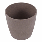 Cachepot Pequeno em Plástico 10,6x11cm Cinza Evo Design