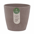 Cachepot Pequeno em Plástico 10,6x11cm Cinza Evo Design