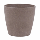 Cachepot Pequeno em Plástico 10,6x11cm Cinza Evo Design