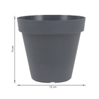 Cachepot Pequeno em Plástico 11x12cm Grafite Sampa Vasart