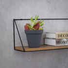 Cachepot Pequeno em Plástico 11x12cm Grafite Sampa Vasart