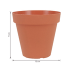 Cachepot Pequeno em Plástico 11x12cm Terracota Sampa Vasart