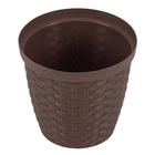 Cachepot Pequeno em Plástico 12x11cm Tabaco Rattan Okla