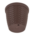 Cachepot Pequeno em Plástico 12x11cm Tabaco Rattan Okla